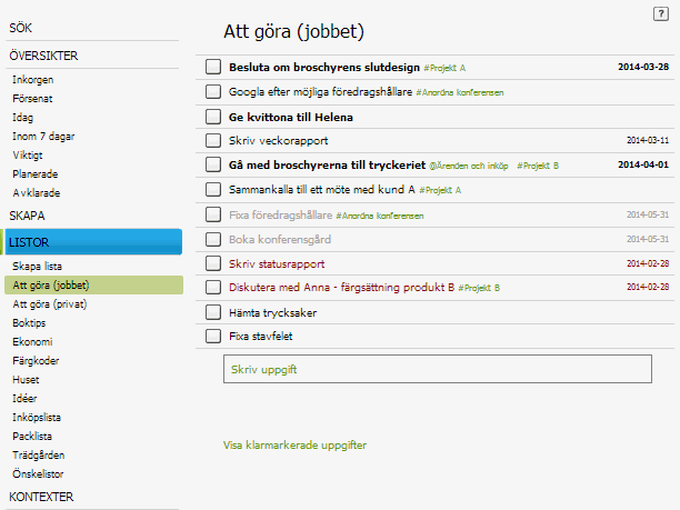 Dra-och-släpp till taggar, kontext, dagens datum och mycket mera.
