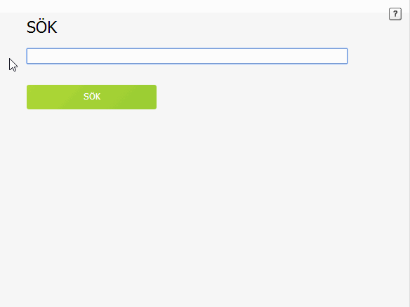 All text är sökbar i SaveYourDay och desto mer du skriver, desto mer begränsas sökningen.
