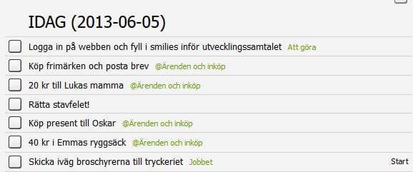 Exempel på översikten 