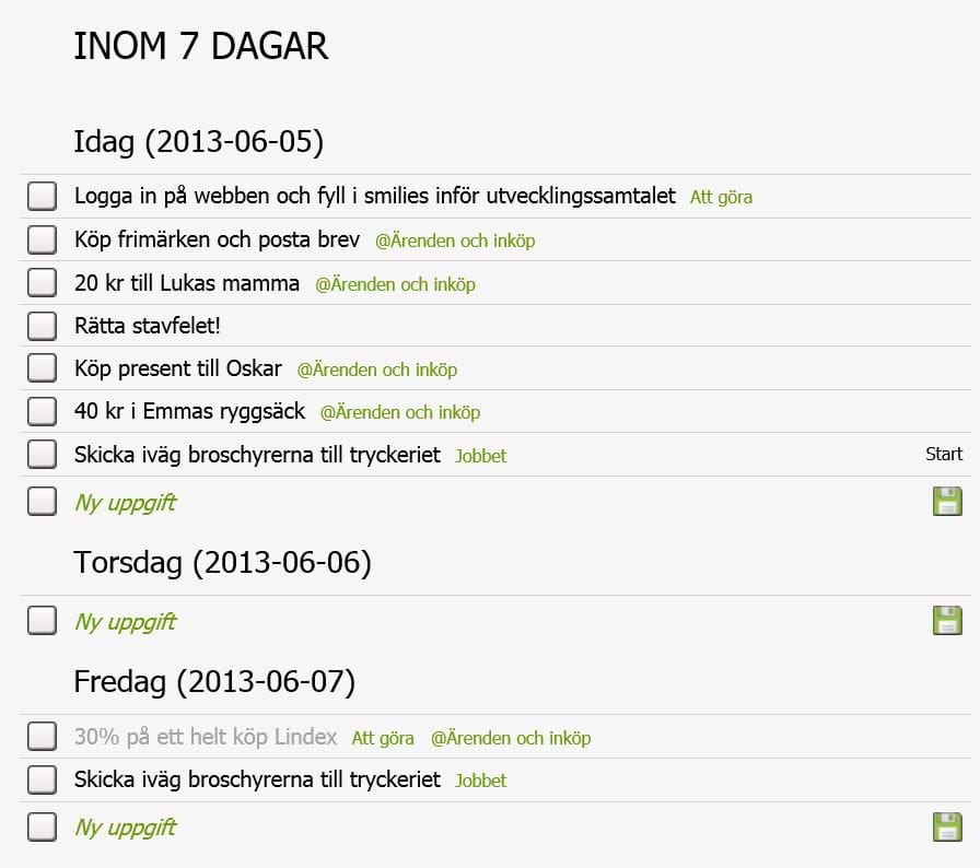 Exempel på översikten 