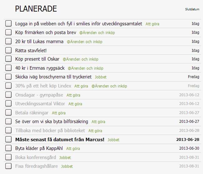 Exempel på översikten 