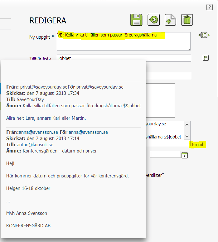 Mejlet visas i sin helhet i SaveYourDay.