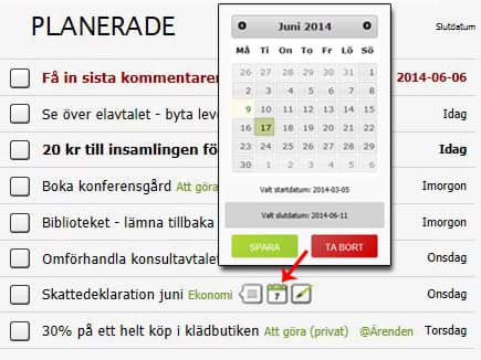 Snabbval datum
