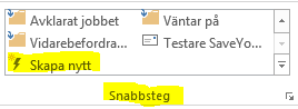 Snabbsteg outlook