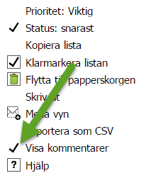 Visa kommentarerna direkt i listan